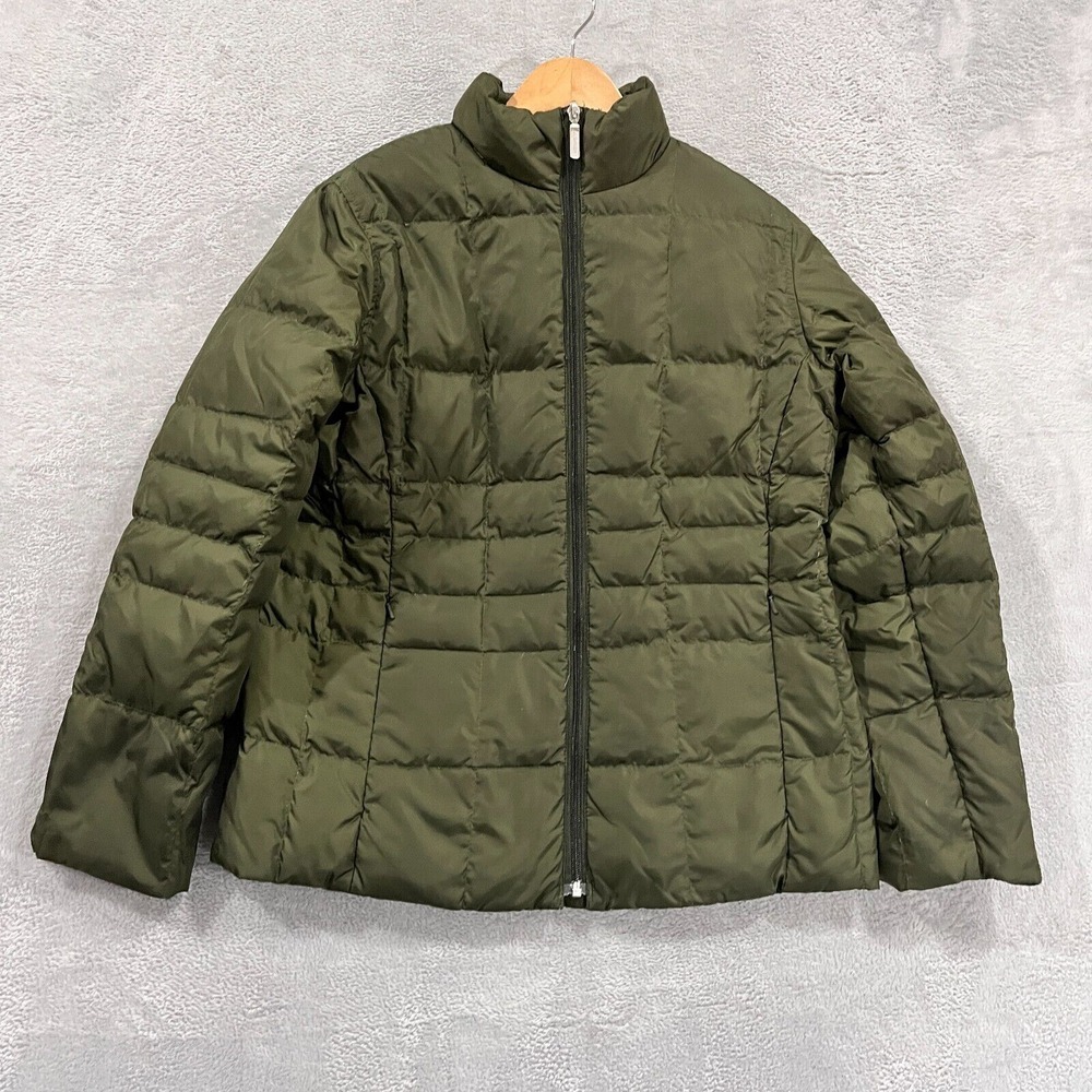 Lands‎ End Goose Down Jacket S 6-8 Coat Reversible Quilted Parka Puffer